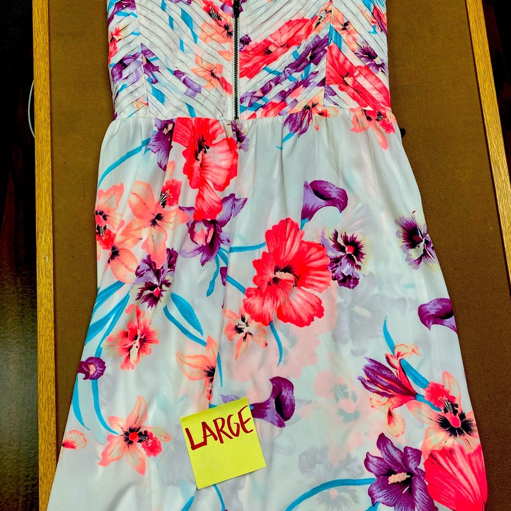 Large flowered summer dress